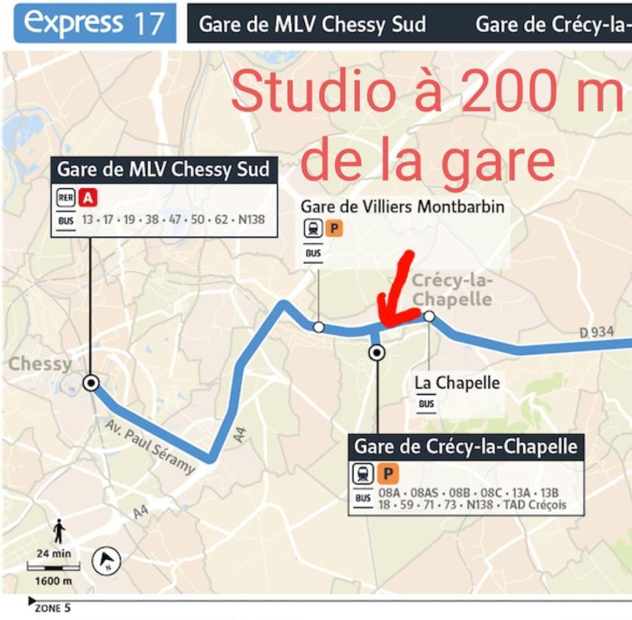 Appartement Studio O Fil De L'O A 12 Kilometres De Disneyland Paris Crecy-la-Chapelle Bagian luar foto
