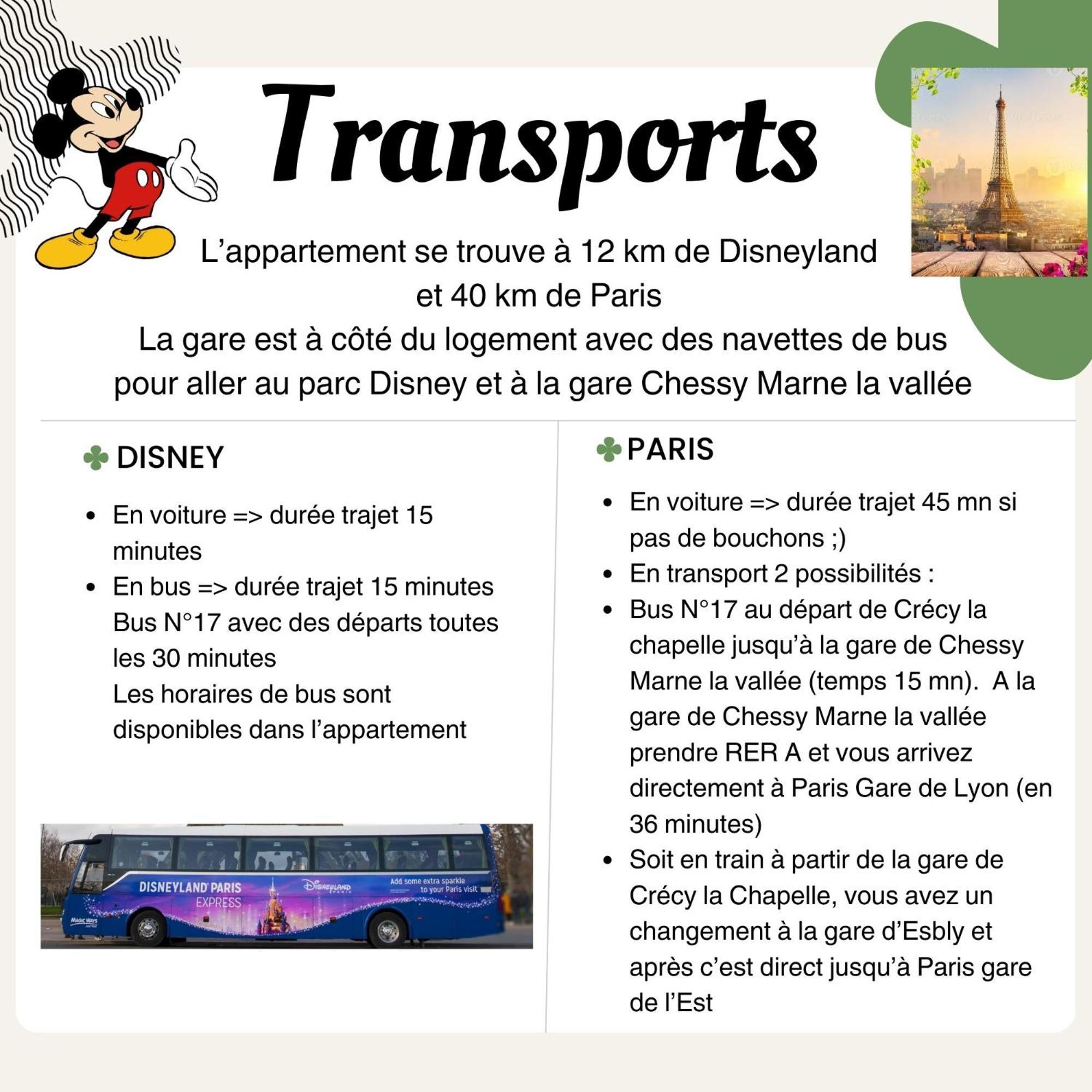 Appartement Studio O Fil De L'O A 12 Kilometres De Disneyland Paris Crecy-la-Chapelle Bagian luar foto